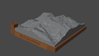 phu si lung mountain landscape volcano terrain environment nature photogrammetry elevation dem science 3d print model - Mito3D