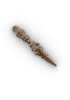 phurba pugnale coltello arte Asia lama sculture arma budha buddha sanscrito tibetano demone spirituale attrezzature simbolo oli Tibet pendente 3d print model - Mito3D