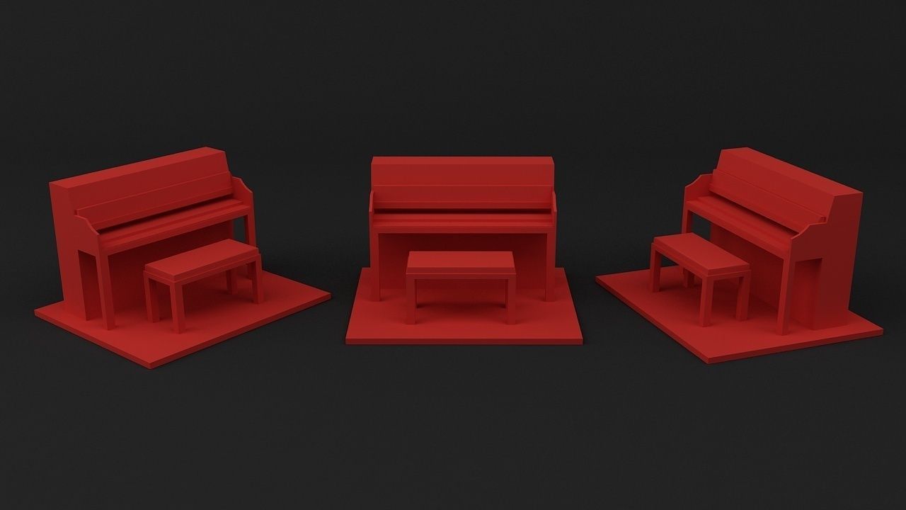 piyano sanat müzik alet ses stereo 3d yazdırılabilir baskı hazır model heykeller 3D print model - Mito3D