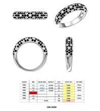pic 5 jewelry beautiful diamond ring black white micro setting rings 3d print model - Mito3D