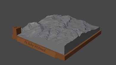 pic boby mountain landscape volcano terrain environment nature photogrammetry elevation dem science 3d print model - Mito3D