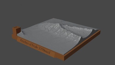 pikaço el rahip dağ manzara yanardağ arazi çevre doğa fotogrametri yükseklik dem Bilim 3d print model - Mito3D
