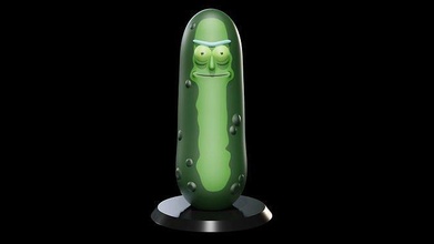 pickle rick v1 character rickandmorty cucumber 3dprinting toy plastic games toys 3d print model - Mito3D