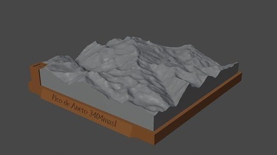 pico aneto montanha panorama vulcão terreno Ambiente natureza fotogrametria elevação dem Ciência 3d print model - Mito3D