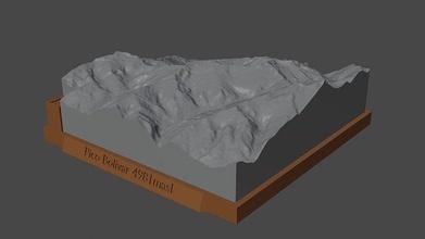 pico bolivar montanha panorama vulcão terreno Ambiente natureza fotogrametria elevação dem Ciência 3d print model - Mito3D