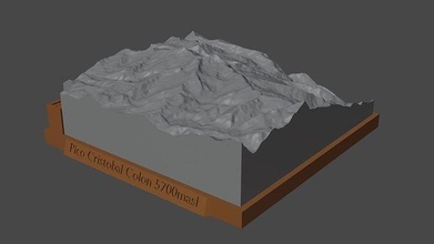 pico Cristobal kolon dağ manzara yanardağ arazi çevre doğa fotogrametri yükseklik dem Bilim 3d print model - Mito3D