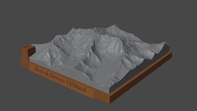 picos barroso montanha panorama vulcão terreno Ambiente natureza fotogrametria elevação dem Ciência 3d print model - Mito3D