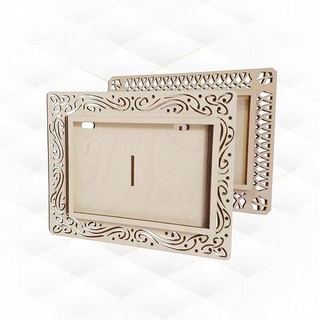 picture frame 2 pattern laser cut design holder photo plan cutting svg engraving glowforge drawing hobby diy 3d print model - Mito3D