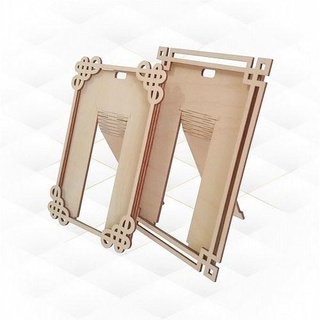 picture frame pattern laser cutting vector design holder photo cut svg engraving glowforge drawing hobby diy 3d print model - Mito3D
