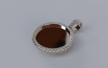image pendentif 2mm pierres petit photo photopendant bijoux or diamant argent Collier mode beauté gemme déchirure pendentifs impression prêt 3d print model - Mito3D