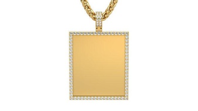 picture pendant 1-2 inch 11 beauty gold jewelry silver printable platinum pendants gift happy fashion white gem rip brilliant brillant necklace 3d print model - Mito3D