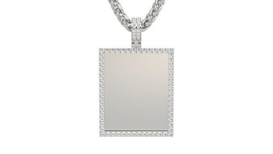 picture pendant 1-2 inch n 12 beauty gold jewelry silver printable platinum pendants gift happy fashion white gem rip brilliant brillant necklace 3d print model - Mito3D