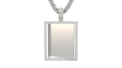 picture pendant 1-2 inch 15 beauty gold jewelry silver printable platinum pendants gift happy fashion white gem rip brilliant brillant necklace 3d print model - Mito3D