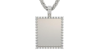 image pendentif 1 2 pouce 18 beauté or bijoux argent imprimable platine pendentifs cadeau heureux mode blanc gemme déchirure brillant collier 3d print model - Mito3D