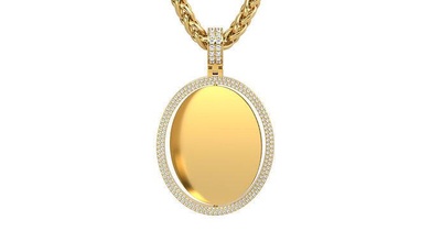 picture pendant 1-2 inch n 24 beauty gold jewelry silver printable platinum pendants gift happy fashion white gem rip brilliant brillant necklace 3d print model - Mito3D