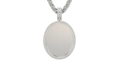 picture pendant 1-2 inch n 25 beauty gold jewelry silver printable platinum pendants gift happy fashion white gem rip brilliant brillant necklace 3d print model - Mito3D