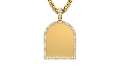 immagine pendente 1 2 pollice 31 bellezza oro gioielleria argento stampabile platino ciondoli regalo contento moda bianca gemma strappare brillante collana 3d print model - Mito3D