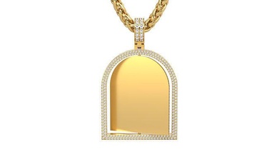immagine pendente 1 2 pollice 34 bellezza oro gioielleria argento stampabile platino ciondoli regalo contento moda bianca gemma strappare brillante collana 3d print model - Mito3D