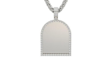 picture pendant 1-2 inch 38 beauty gold jewelry silver printable platinum pendants gift happy fashion white gem rip brilliant brillant necklace 3d print model - Mito3D