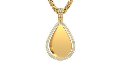picture pendant 1-2 inch 44 beauty gold jewelry silver printable platinum pendants gift happy fashion white gem rip brilliant brillant necklace 3d print model - Mito3D
