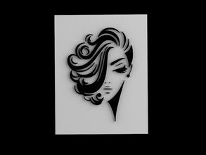 immagine donna 6 arte viso ragazza deco arredamento decorazione casa ritratto stampabile 3d print model - Mito3D