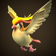 pidgeot pokemon pokemongo saitama lampada giochi lokimodello lokihorns lokihelmet meraviglia zbrush stampa pidgey pidgeotto birdhouse boba fett giocattoli 3d print model - Mito3D