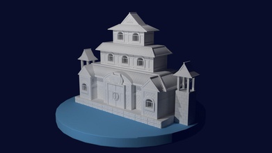 pezzo marino guado castello 3d stampabile modello edificio architettura Residenziale suburbano dimora Giochi giocattoli 3d print model - Mito3D