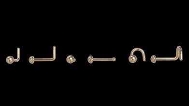 piercing e0-0000052 gioielli il naso puntura torsione l'osso forma a l oro argento punto altri 3d print model - Mito3D