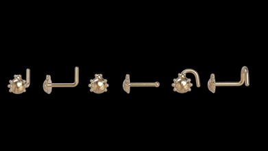piercing e0 0000058 naso foratura torcere osso l forma oro argento bug scarabeo coccinella gioielleria 3d print model - Mito3D
