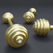 piercing-Struktur Schmuck gold bedruckbar ist piercing Nase daimods andere 3d print model - Mito3D