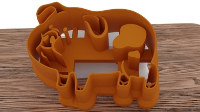 Schwein Schimmel 3d Drucker Formen Kochen köstlich Lebensmittel niedlich Urlaub lecker Kinder Teig Dessert Familie Backen gebacken Spaß Liebe Schweinchen Tier Hobby DIY 3d print model - Mito3D