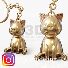 pig piggy jewelry animal charm jewerly nature pigs pendant newyear piglet 2019 animals other pendants 3d print model - Mito3D