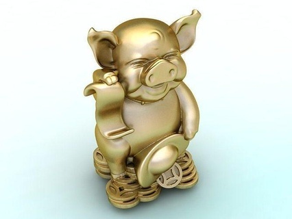 domuz hatıra takı heykel kolye altın gümüş elmas Sanat heykeller Vesika bas Rahatlama madalyon cnc dekor dekorasyon 3d print model - Mito3D