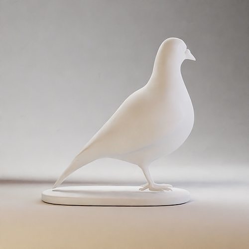 Taube Vogel Statue Dekoration Zuhause Haus Tier Kunst Fliege Flügel Skulpturen Feder Tiere Vögel Tierwelt Skulptur Dekor 3D print model - Mito3D