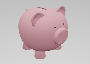 cerdito banco cerdo impresora impresión estilo impreso arte visual hermoso seguro dinero moneda monedas stl listo ornamento juegos juguetes 3d print model - Mito3D