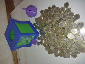 piggy bank scrooge deposit money games toys coin lock 3d print model - Mito3D