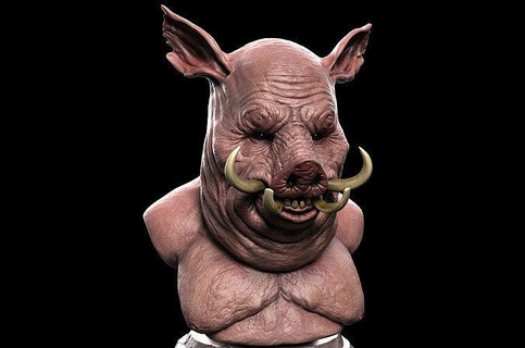 piglet Winnie pooh kan bal büst Winniethepooh domuz yavrusu kostüm maske minyatürler figürinler heykel heykeller film korku oyuncaklar yaratık ayı Sanat 3d print model - Mito3D