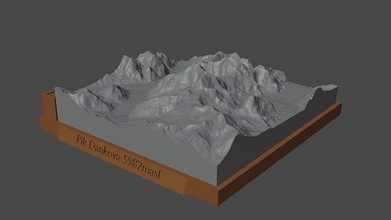 polla gracias montaña paisaje volcán terreno ambiente naturaleza fotogrametría elevación dem Ciencias 3d print model - Mito3D