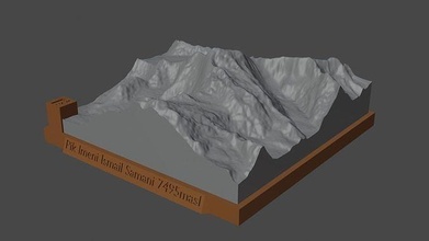 horoz imeni ismail mobilya dağ manzara yanardağ arazi çevre doğa fotogrametri yükseklik dem Bilim 3d print model - Mito3D