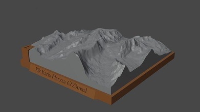 horoz karla marxsa dağ manzara yanardağ arazi çevre doğa fotogrametri yükseklik dem Bilim 3d print model - Mito3D