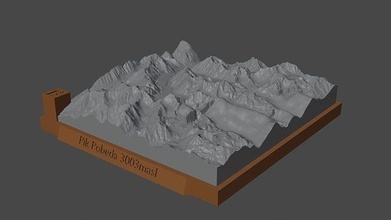 horoz zafer dağ manzara yanardağ arazi çevre doğa fotogrametri yükseklik dem Bilim 3d print model - Mito3D