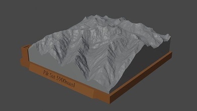 galo sentou montanha panorama vulcão terreno ambiente natureza fotogrametria elevação dem ciência 3d print model - Mito3D