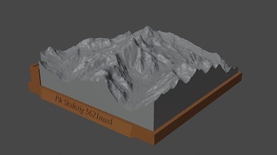 horoz skalistiy dağ manzara yanardağ arazi çevre doğa fotogrametri yükseklik dem Bilim 3d print model - Mito3D