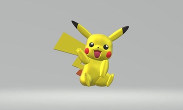 pikachu pokemon pika anime pokeball nintendo arte gioco sculture 3d print model - Mito3D