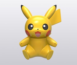 pikachu figurina pokemon go chibby modello squirlte charmander giocattolo carina zbrush giochi giocattoli 3d print model - Mito3D