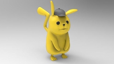 pikachu 3d model lowpoly character figure cute toy art figurine miniature conceptual deco games toys game accessories 3d print model - Mito3D