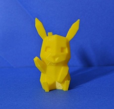 pikachu poly pokémon lowpoly polygone diamant facetté cubisme cendre nintendo gameboy firstgen génération figure collection cadeau gamins anniversaire pokeball jeux jouets 3d print model - Mito3D