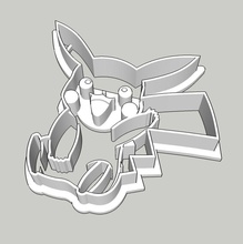 pikachu hi galleta cortador pokemon galletas herramientas hornear horneando 3dprinting pasatiempo bricolaje diy 3d print model - Mito3D