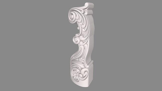 pillar 001 3d model 3dmodel furniture capital column carving classic stairs wood cnc artcam architectural ornament decor details design rococo barocco finishes flowers house 3d print model - Mito3D