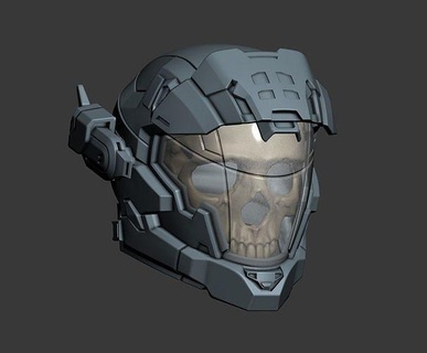 pilot 3d print file helmet cosplay spartan fashion 3d print model - Mito3D